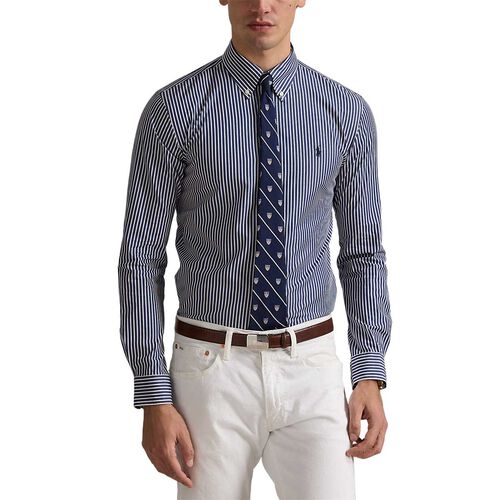 Polo Ralph Lauren Custom Fit Striped Stretch Poplin Shirt Polo Ralph Lauren Custom Fit Striped Stretch Poplin Shirt